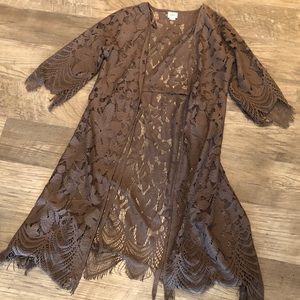 Purplish brown kimono